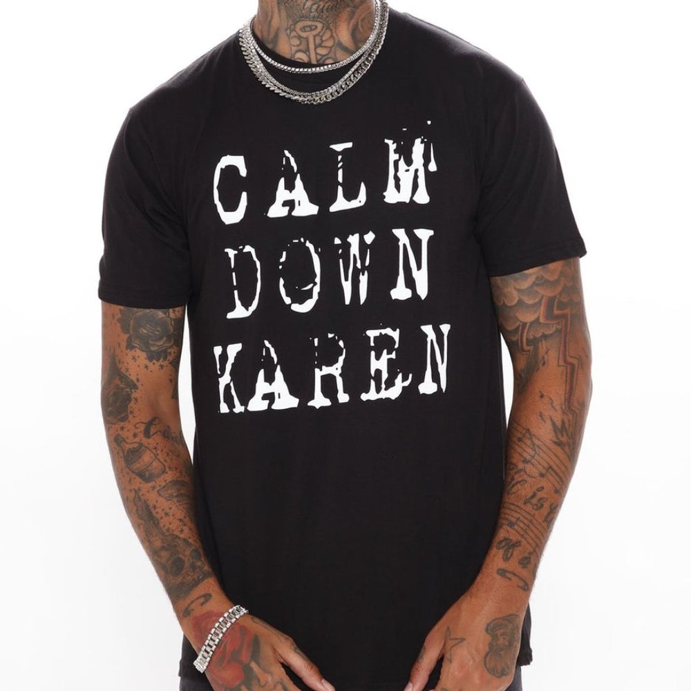 Calm Down Karen Short Sleeve Tee - Black